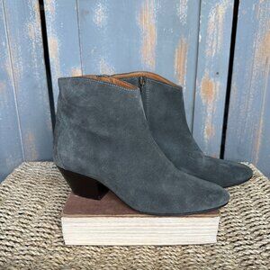 Isabel Marant Dacken Stitch Suede Bootie Dark Grey Sz 38, US 8